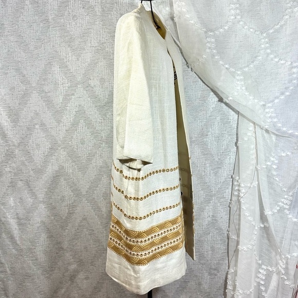 Vintage Edith Flagg cream embroidered cap duster - Picture 7 of 10